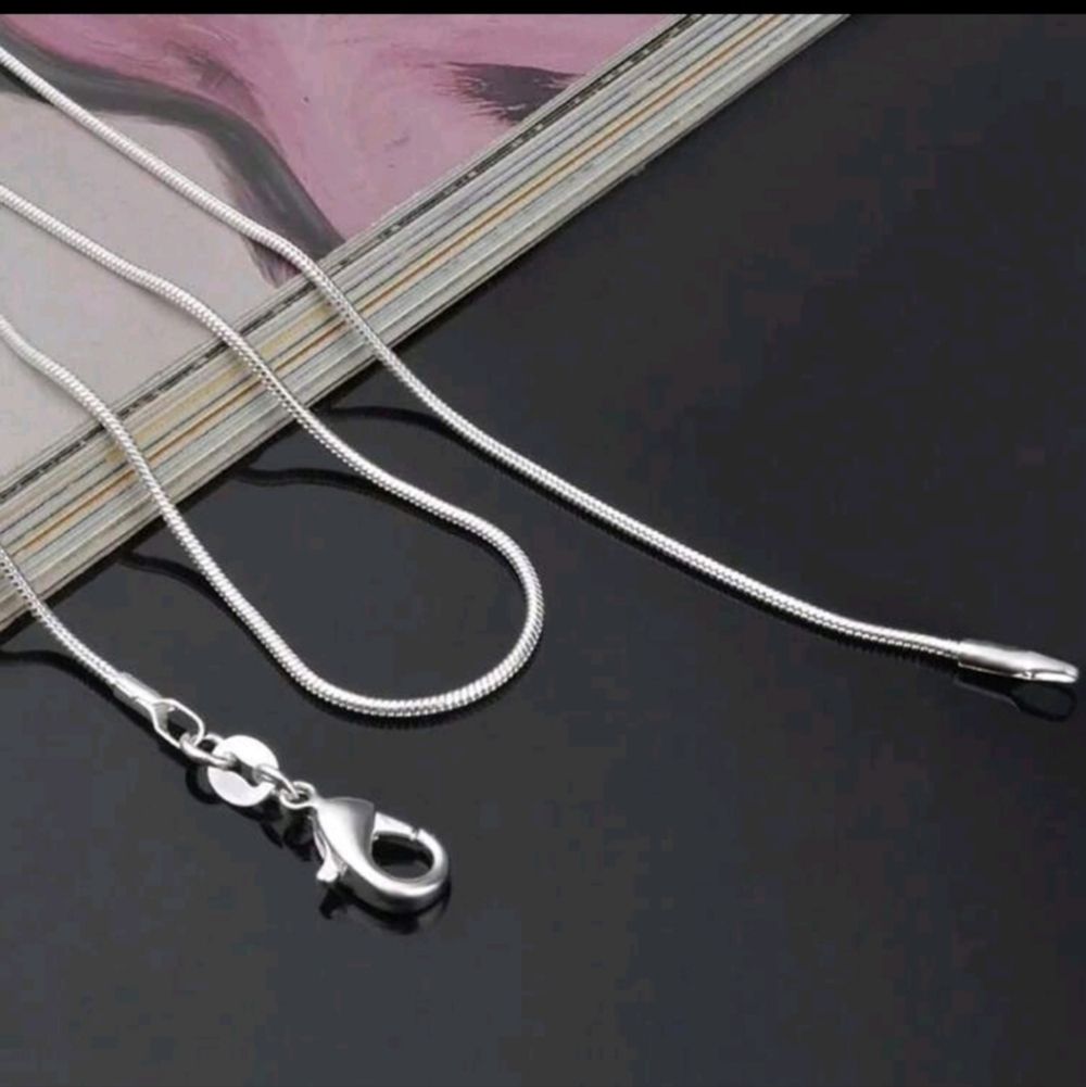 925 STERLING LONG SKINNY SILVER ROUND SNAKE CHAIN NECKLACE FOR LAYERING 24"